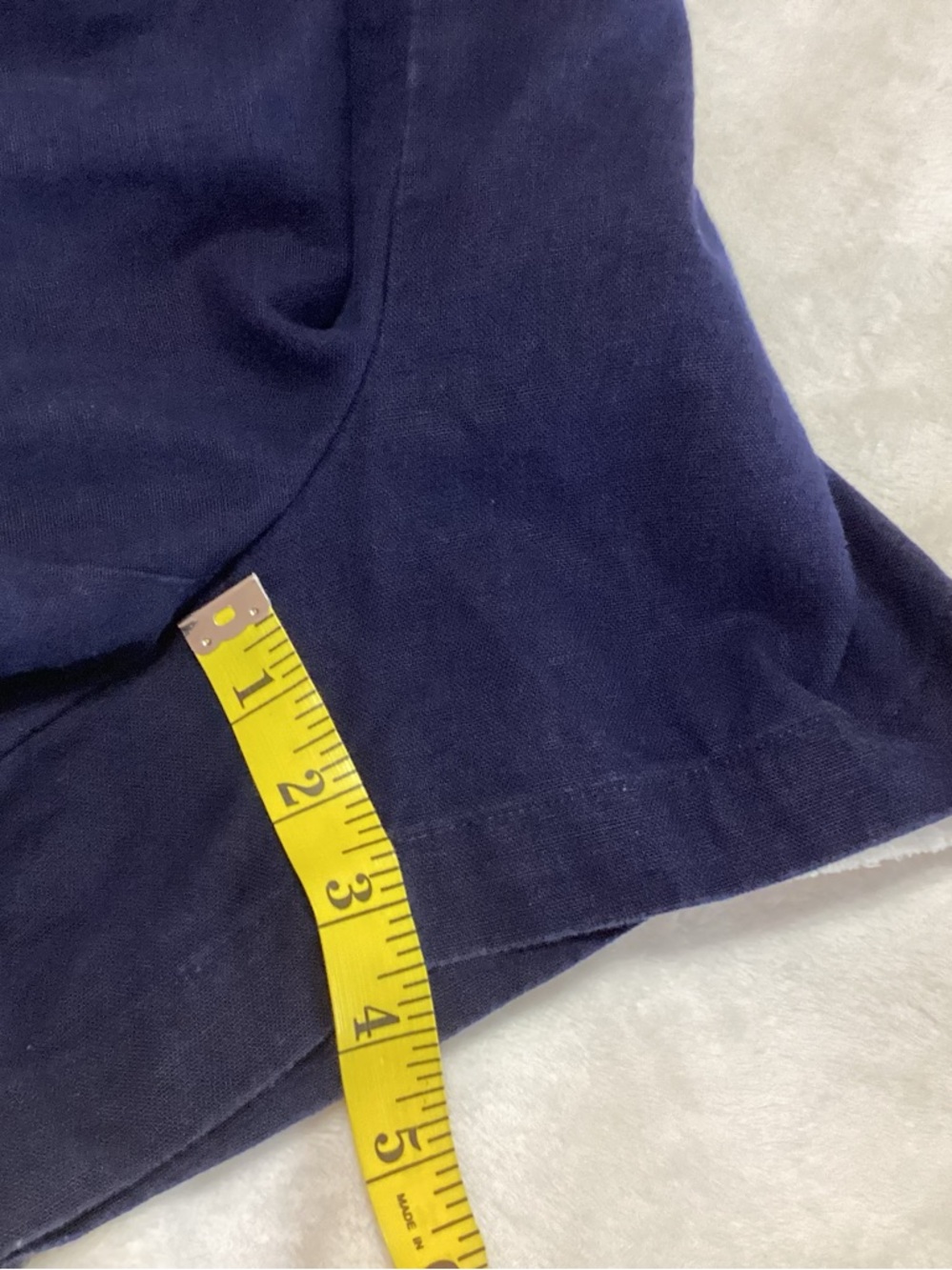 J. Crew Factory Linen Blend Casual Tie Belt Shorts Navy Size 2 Summer Vacation - Picture 7 of 8
